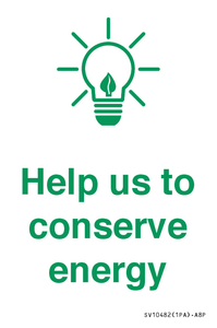 Help us to conserve energy 